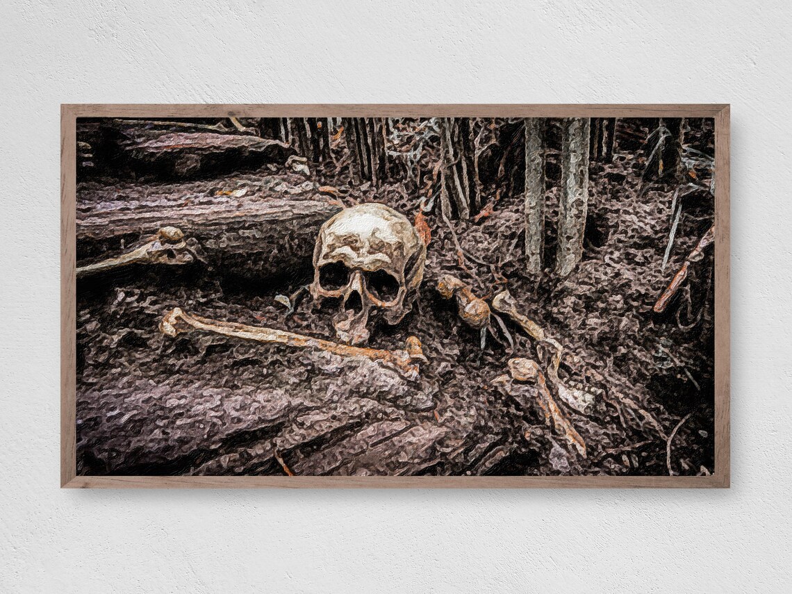 Halloween Skeleton Bones Art Tv For Frame