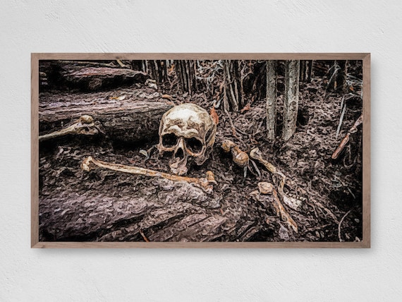 Halloween Skeleton Bones Art Tv For Frame