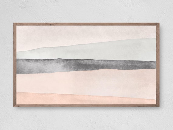 Frame Tv Art Abstract Bold Watercolor Stripes Art Tv Modern Art Frame Tv Art Modern Decor