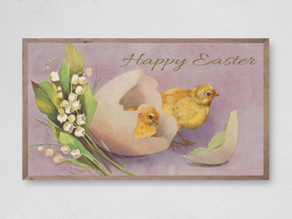 Vintage Easter Chicks Art Print