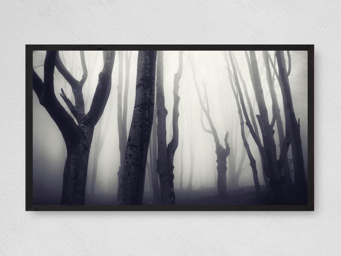 Halloween Haunted Forest Art Print, Frame TV Art
