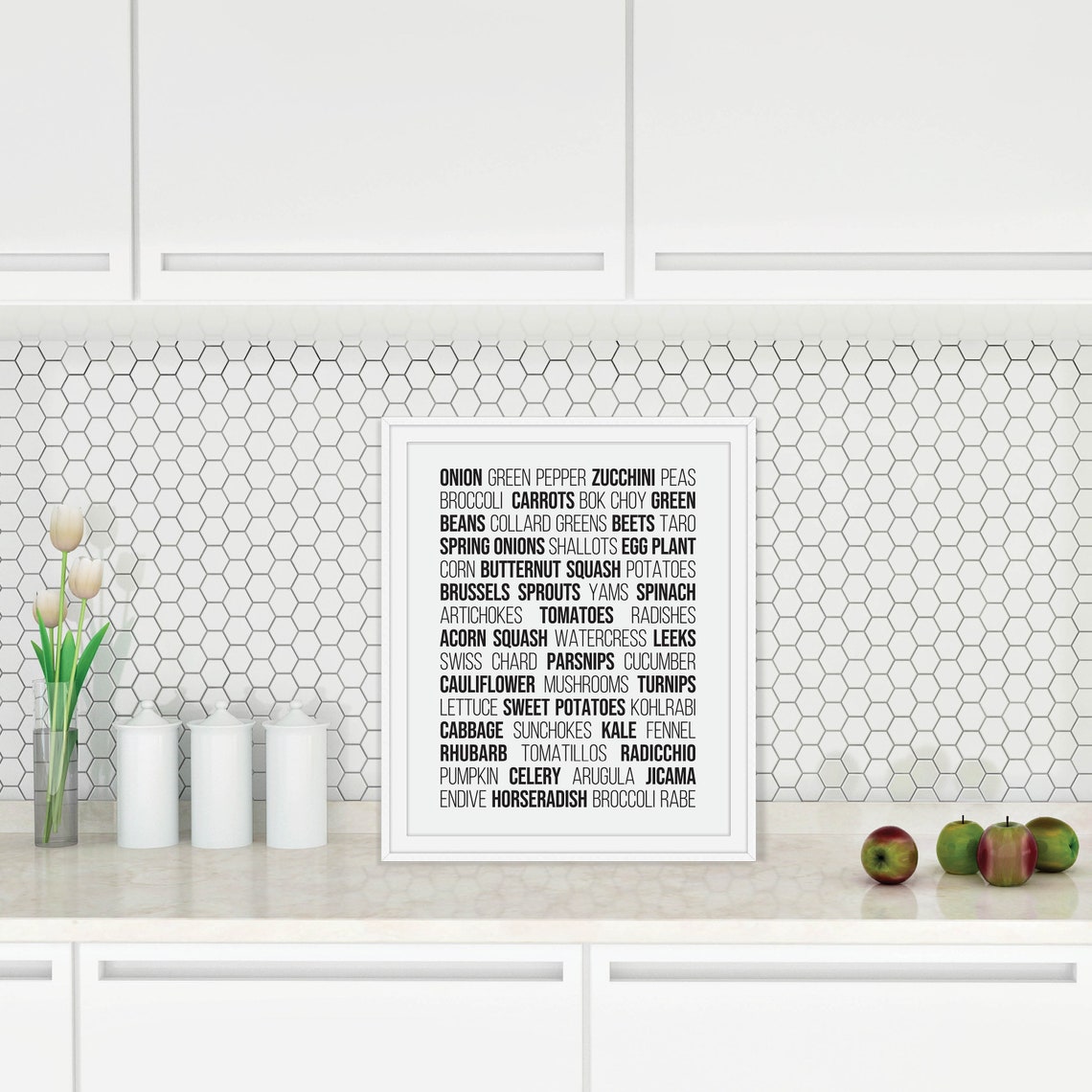 Minimalist Vegetable Kitchen Print Kitchen Wall Decor Dining Room Or Restaurant Large Poster New Home Or Housewarming Gift Idea - Image 2