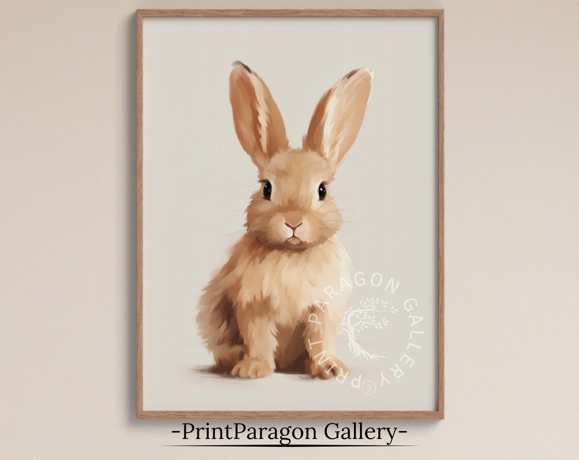 Easter Bunny Sketch, Cute Rabbit Home Decor