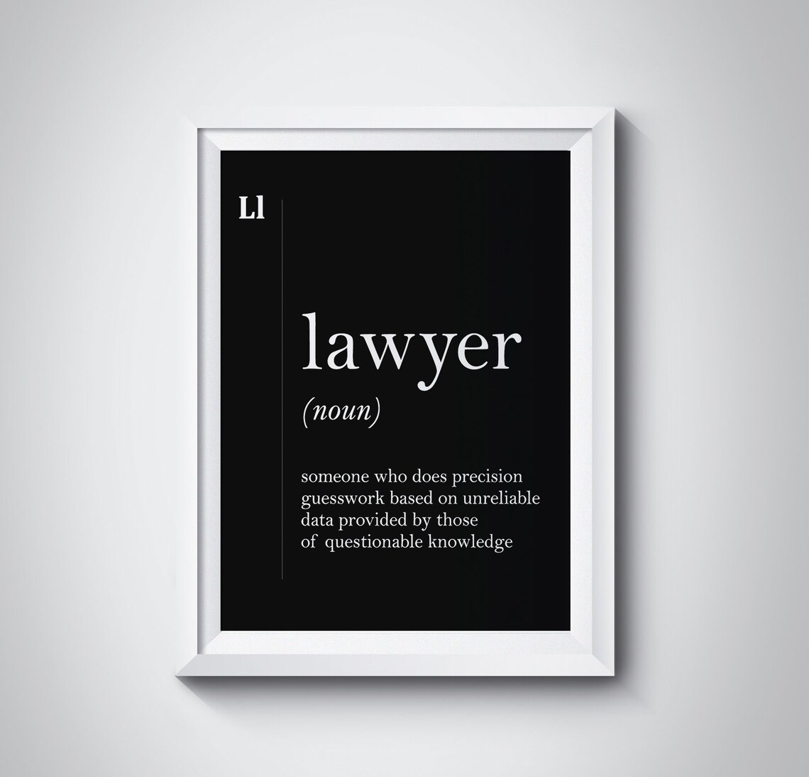 Lawyer Definition Lawyer Gift Attorney Gift Lawyer Poster Lawyer Office Decor Lawyer Art Lawyer Graduation Gift Law Gift Black And White