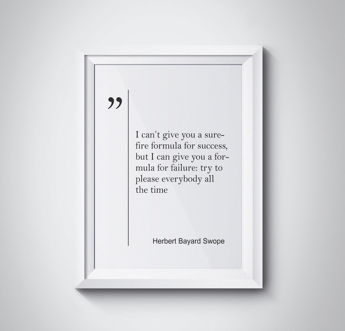 Herbert Bayard Swope Success Failure Quote Minimalist Business Poster