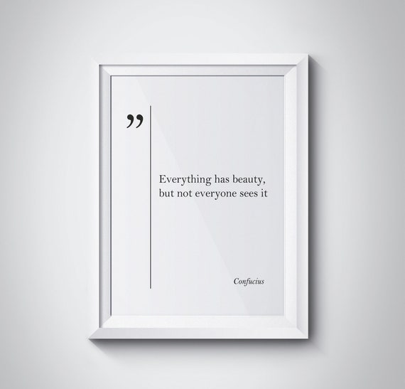 Confucius Quote Beauty Gift Confucius Print Confucius Wall Art Confucius Poster Inspirational Art Scandinavian Great Quotes Home Wall Decor