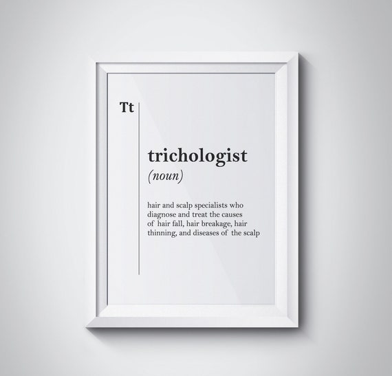 Trichologist Definition Trichologist Gift Stylist Hairdressing Salon Barbershop Wall Art Coworker Gift Trichologist Poster Hairdresser Gift