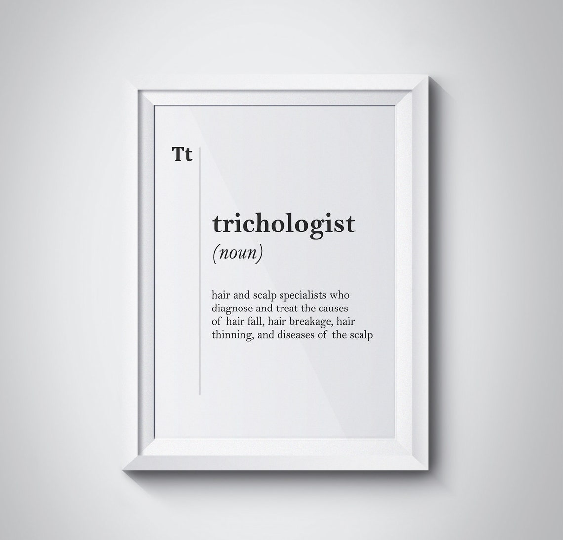 Trichologist Definition Trichologist Gift Stylist Hairdressing Salon Barbershop Wall Art Coworker Gift Trichologist Poster Hairdresser Gift