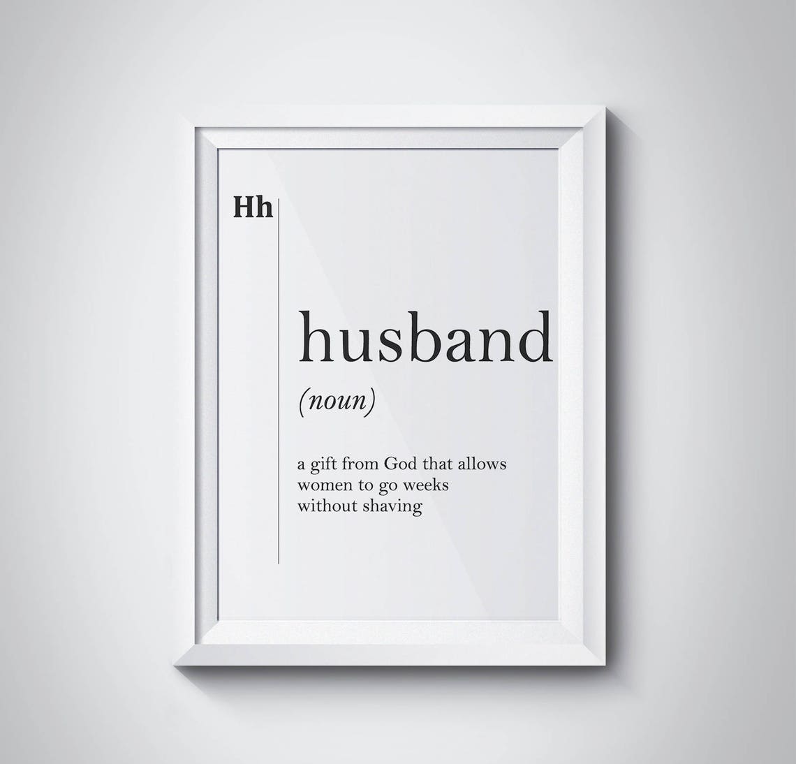 Husband Funny Dictionary Definition Quote Typography Wall Art