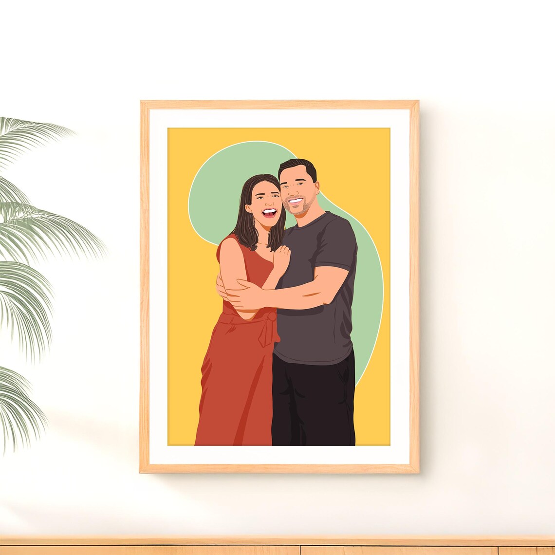 Couple Illustration Custom Faceless Portrait - Image 4
