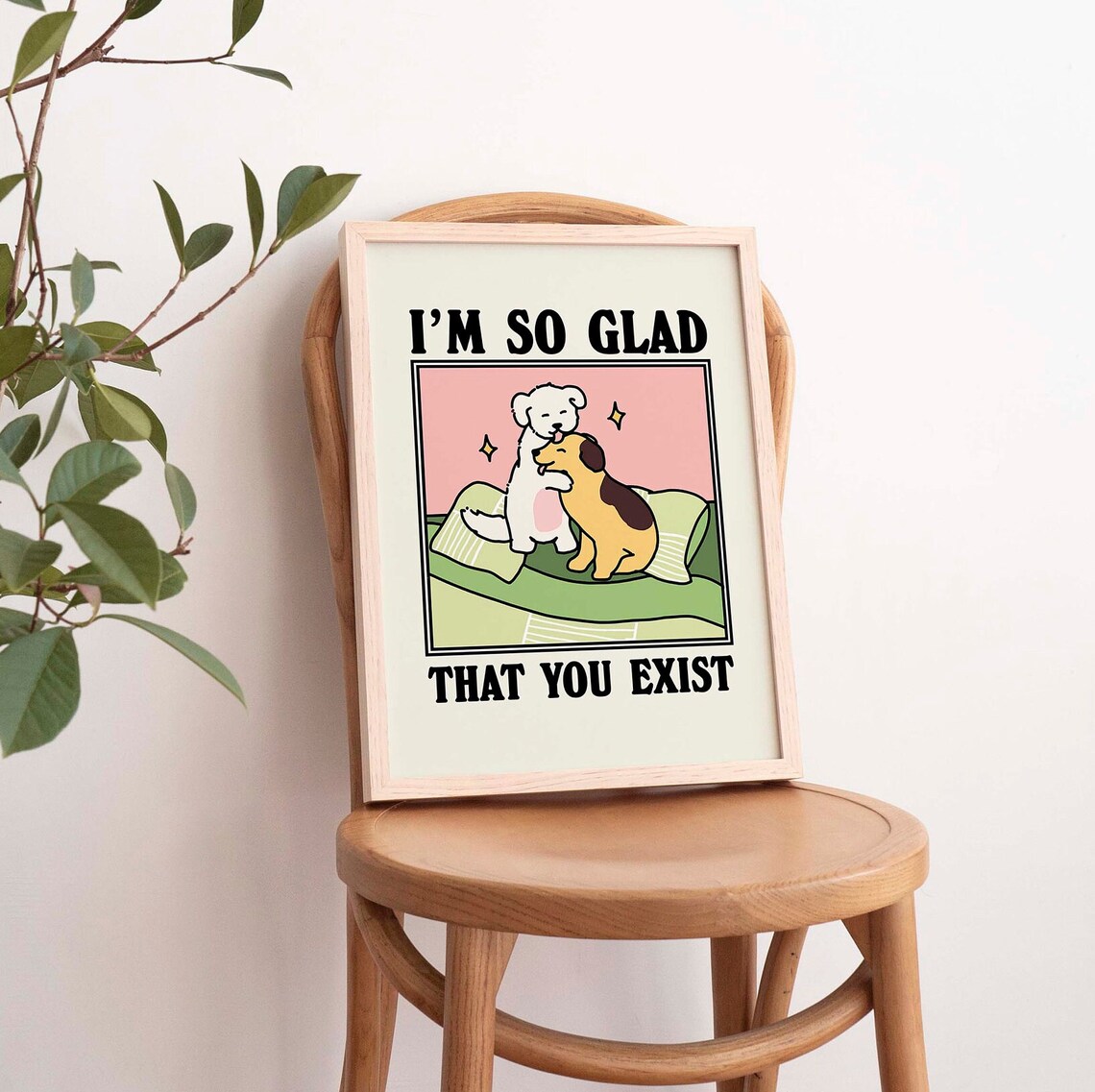 Retro Dog Wall Print, Vintage Dogs Love Quote - Image 3