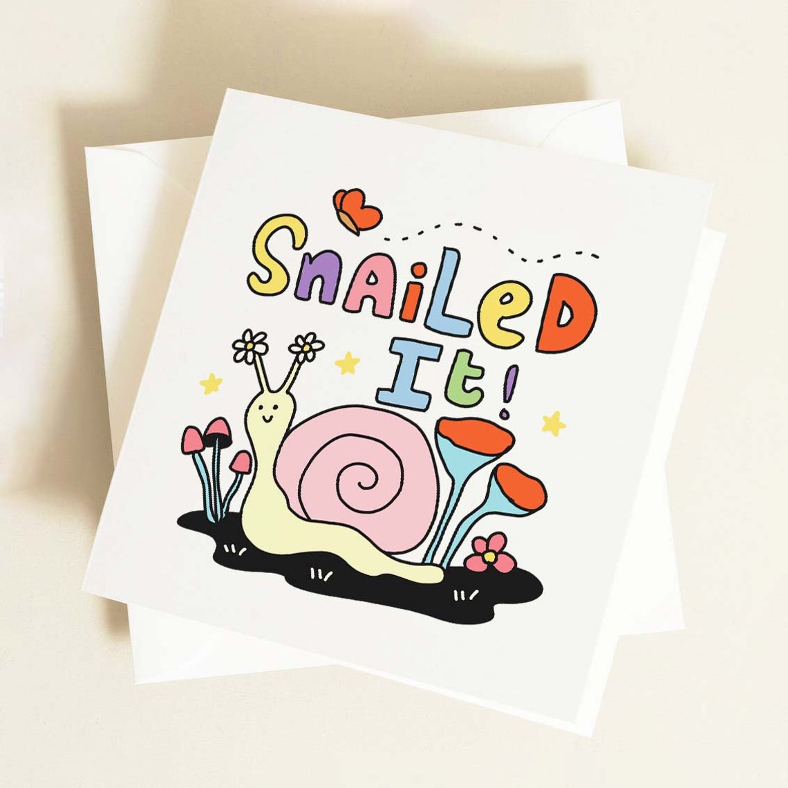 Snailed It Funny Congratulations Card Graduation New Job Well Done - Image 3