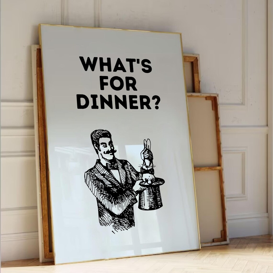Whats For Dinner Retro Kitchen Art Print