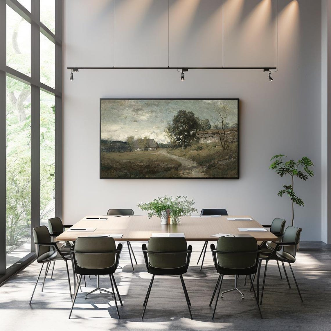 Frame Tv Art Peaceful Rustic Landscape With Cottage And Trees Victorian Style Artwork For Frame Tv Instant Vintage - Image 3