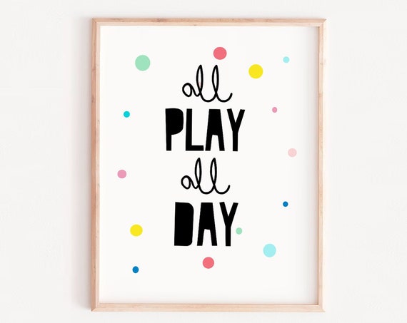 Nursery Play Kids Gallery Quote Art Print