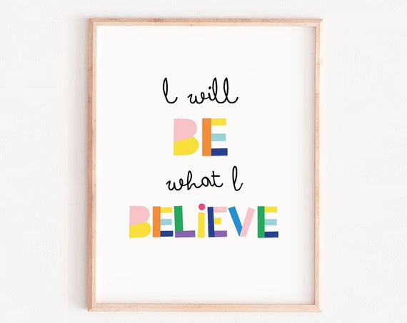 Kids Art Love Quote Modern Nursery Poster