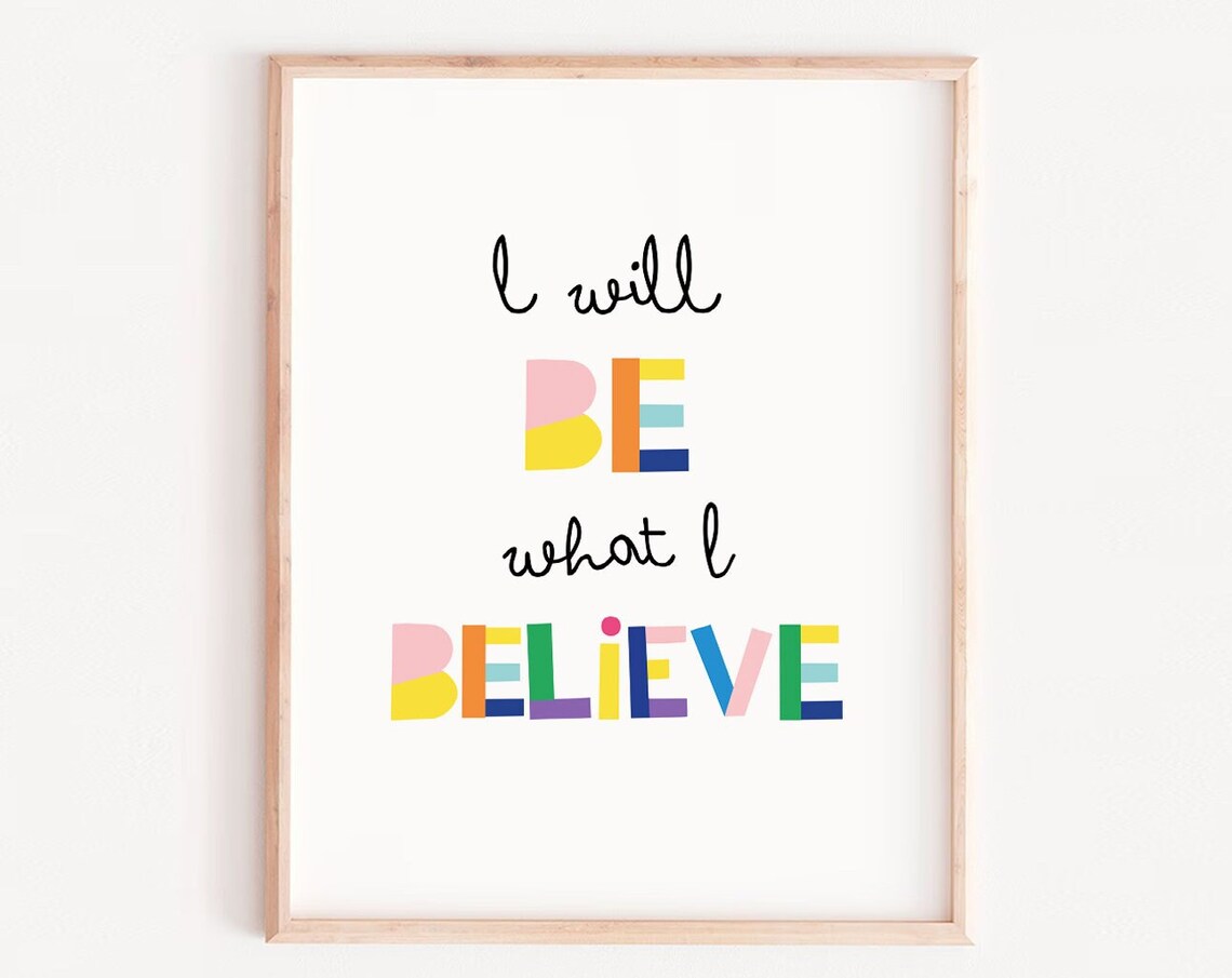Kids Art Love Quote Modern Nursery Poster