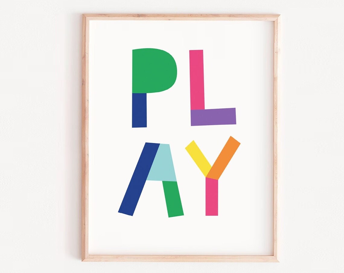 Play Room Decor Sale Art Print, Kids Room Wall Art