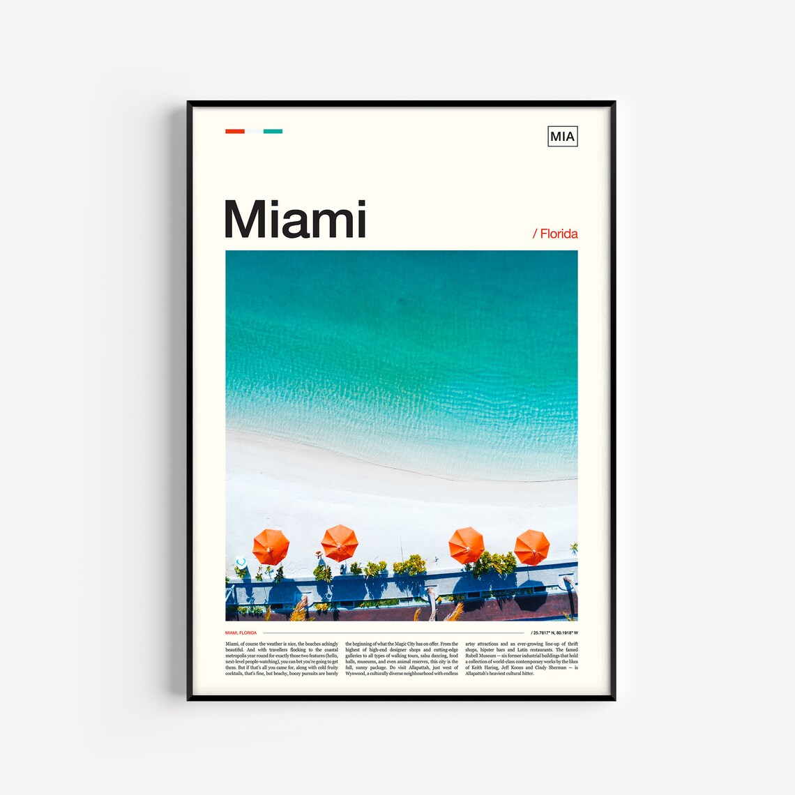 Miami Beach Wall Art Print