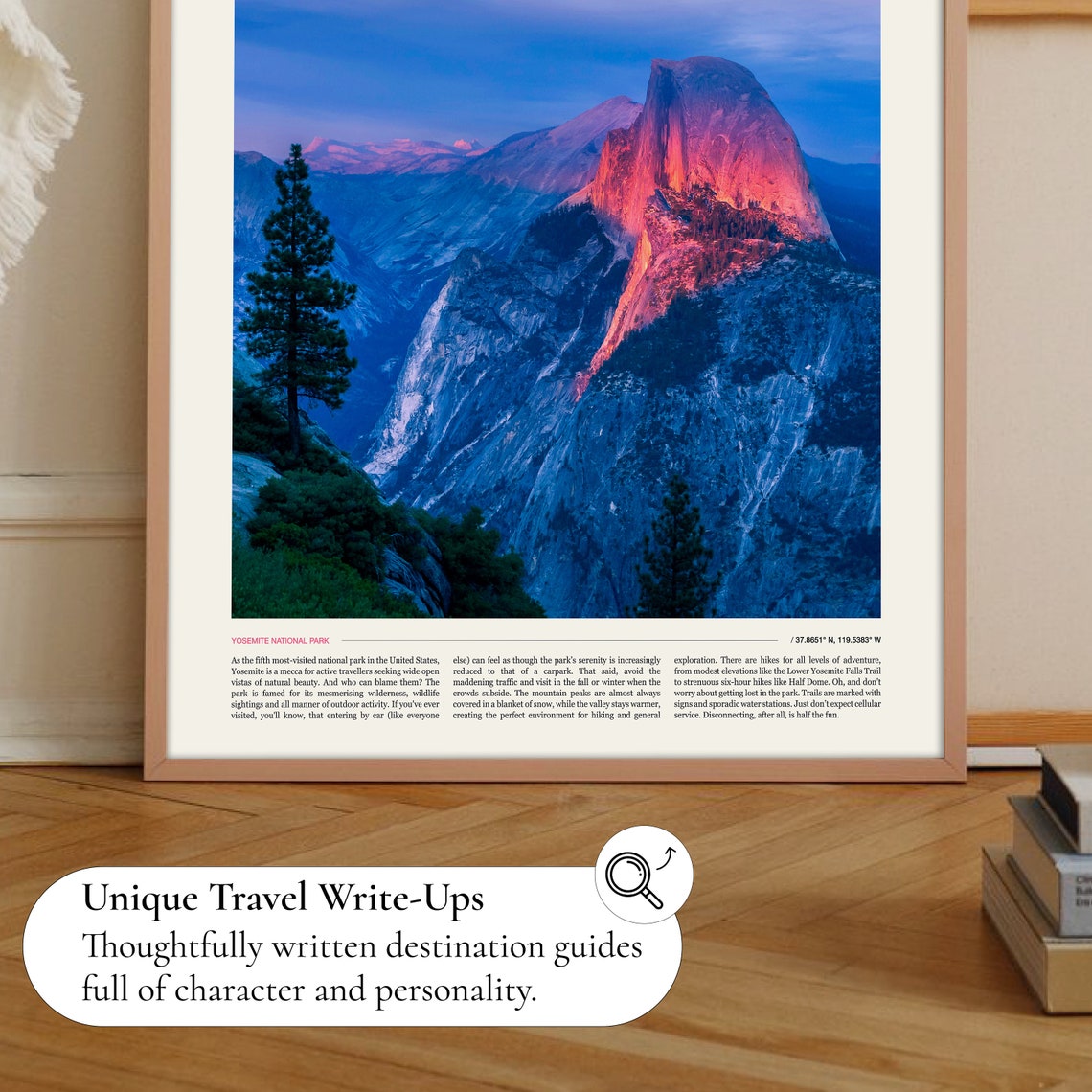 Yosemite National Park Half Dome Alpenglow Sunset Photography Poster - Image 2