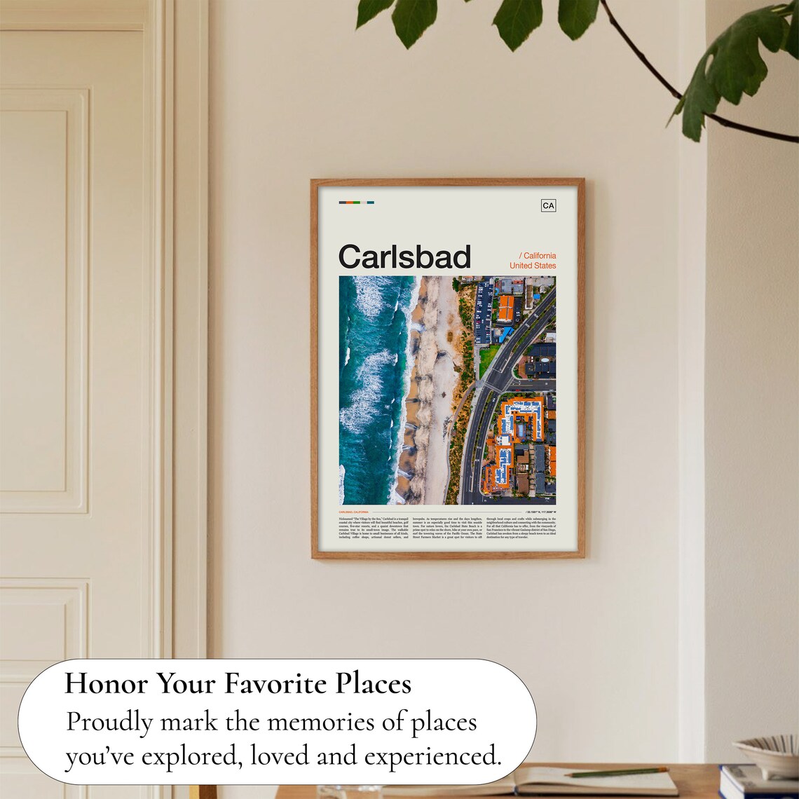 Carlsbad California Travel Poster, Place Name Art Print - Image 5