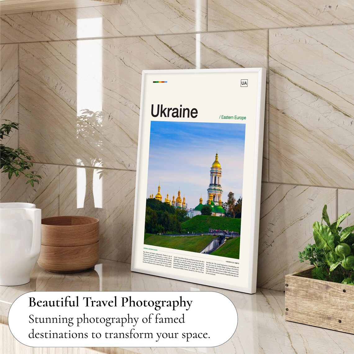 Ukraine Golden Domed Churches Kyiv Eastern Europe Travel Poster - Image 4