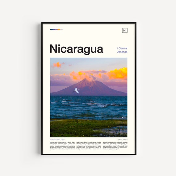 Nicaragua Print Nicaragua Poster Nicaragua Wall Art Nicaragua Art Print Nicaragua Photo Nicaragua Travel Nicaragua Artwork Travel Art