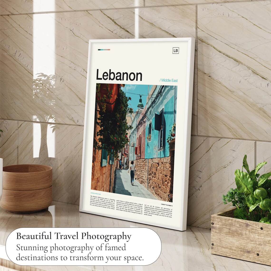 Lebanon Travel Poster, Place-Inspired Wall Art - Image 4