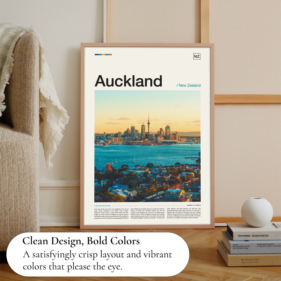Auckland Print Auckland Poster Auckland Wall Art Auckland Art Print Auckland Photo New Zealand Print New Zealand Poster - Image 3