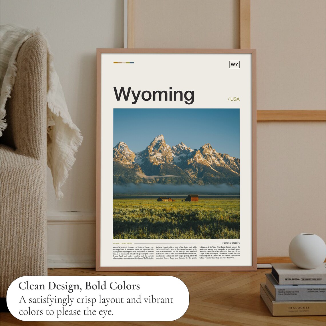 Grand Teton Travel Poster, Wyoming Landscape - Image 3