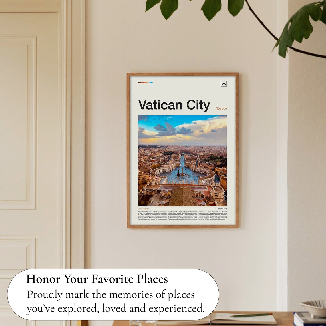 Vatican City Travel Poster, Rome Wall Art - Image 5