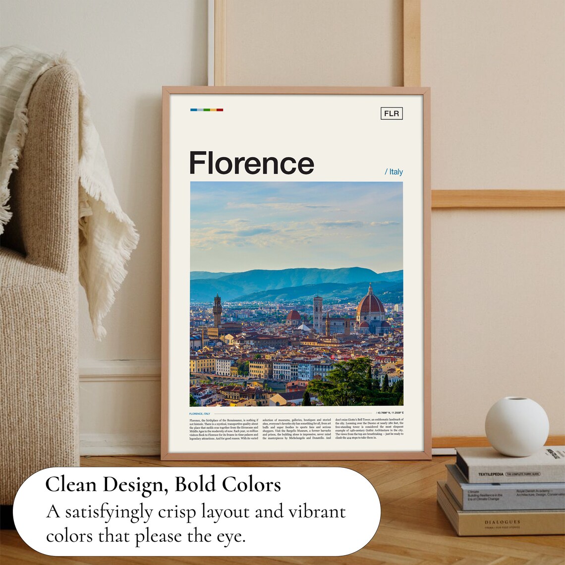 Florence Italy Duomo Cathedral Skyline Renaissance City View Poster - Image 3