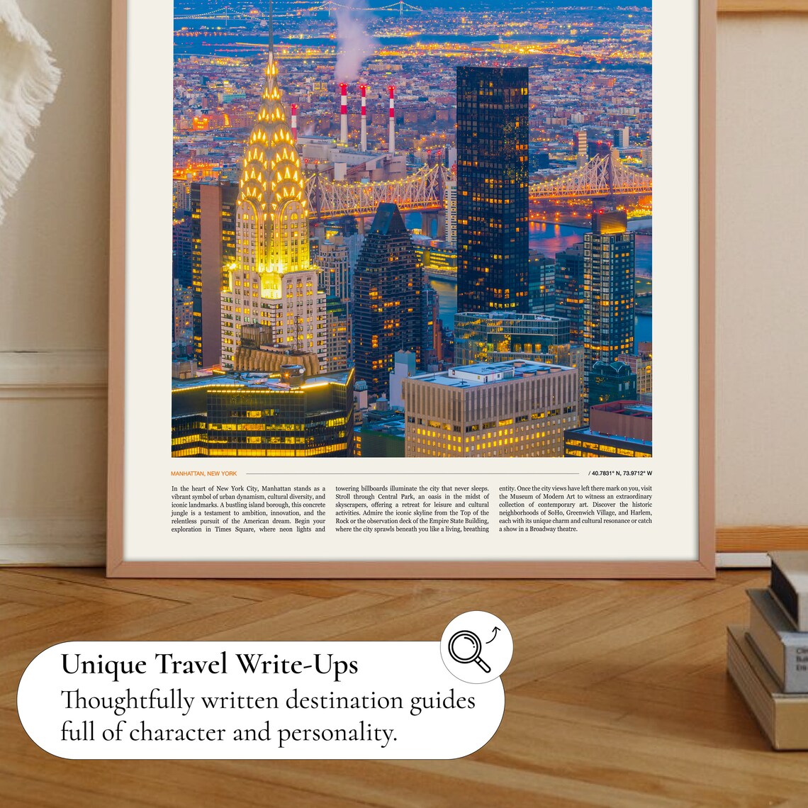 Manhattan Night Skyline Chrysler Building New York City Photo Poster - Image 2