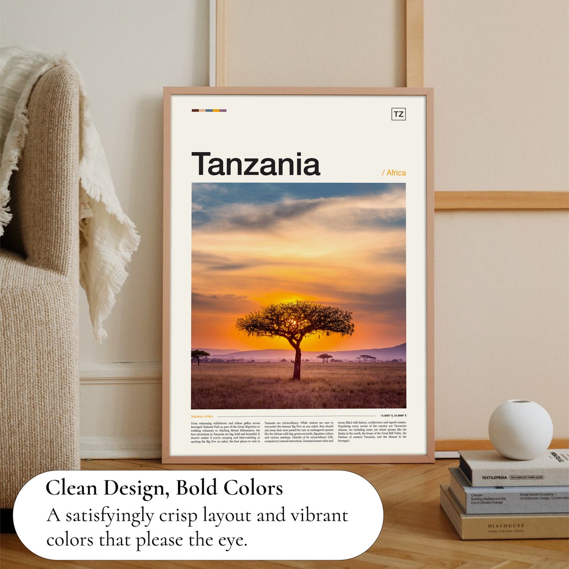 Tanzania Print Tanzania Poster Tanzania Wall Art Tanzania Art Print Tanzania Decor Tanzania Africa Tanzania Photo Tanzania Artwork - Image 3