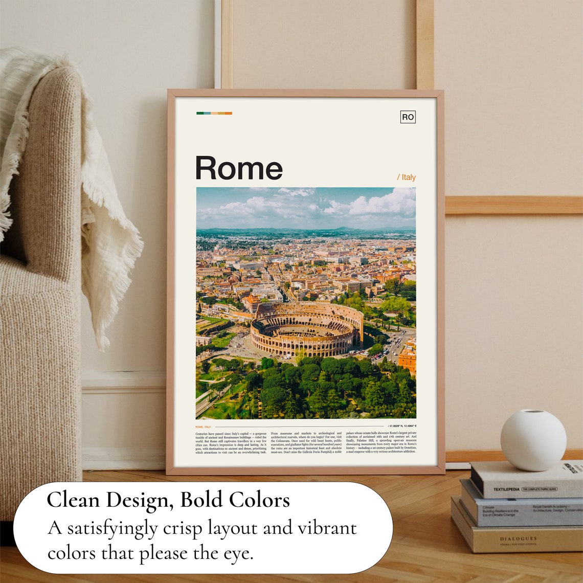 Rome Poster Rome Print Rome Wall Art Rome Travel Poster Rome Art Print Rome Italy Print Italy Wall Art Italy Poster Rome Photo - Image 3