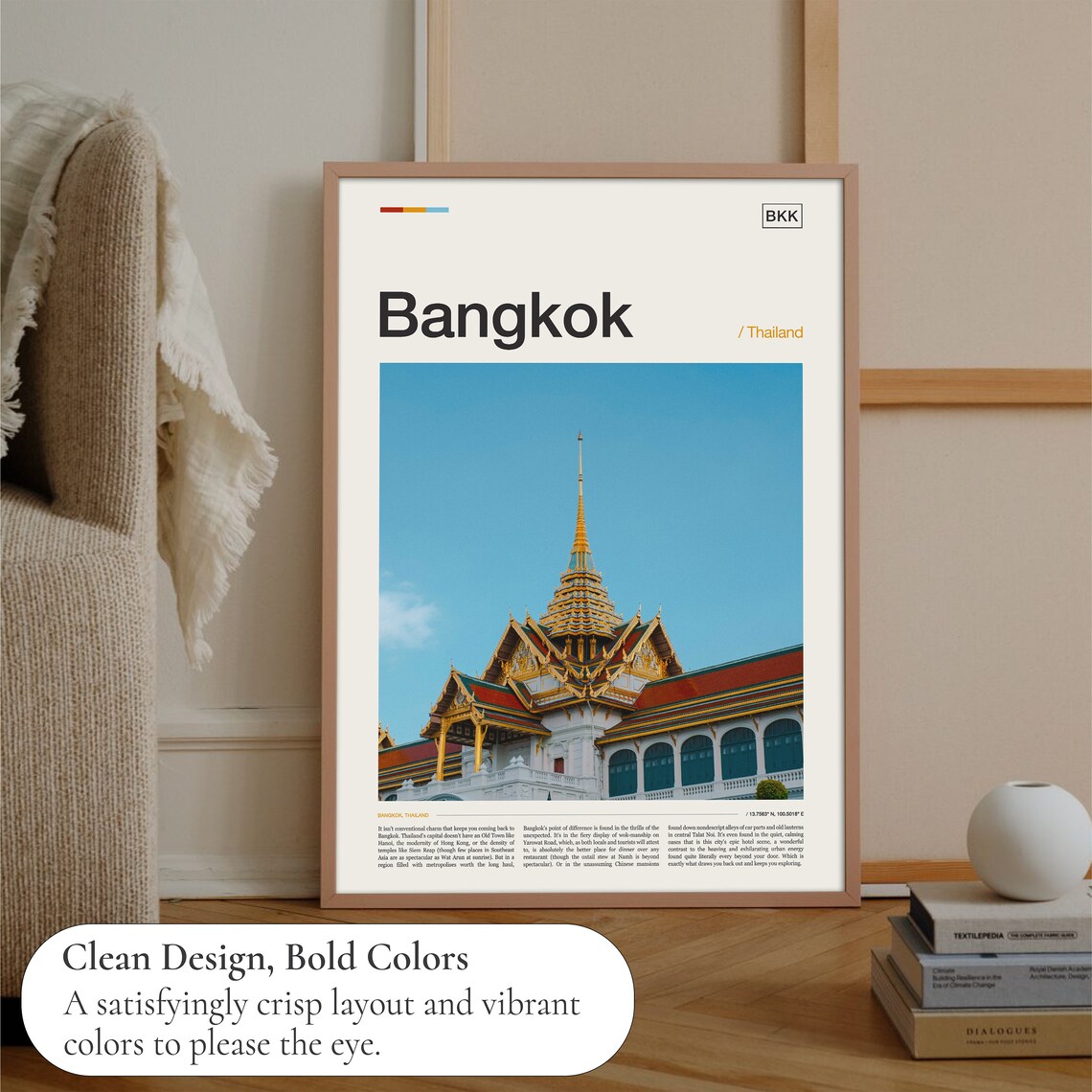 Bangkok Travel Poster, Thailand Art Print - Image 3