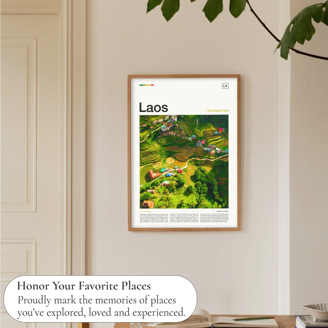 Laos Travel Art Print - Image 5