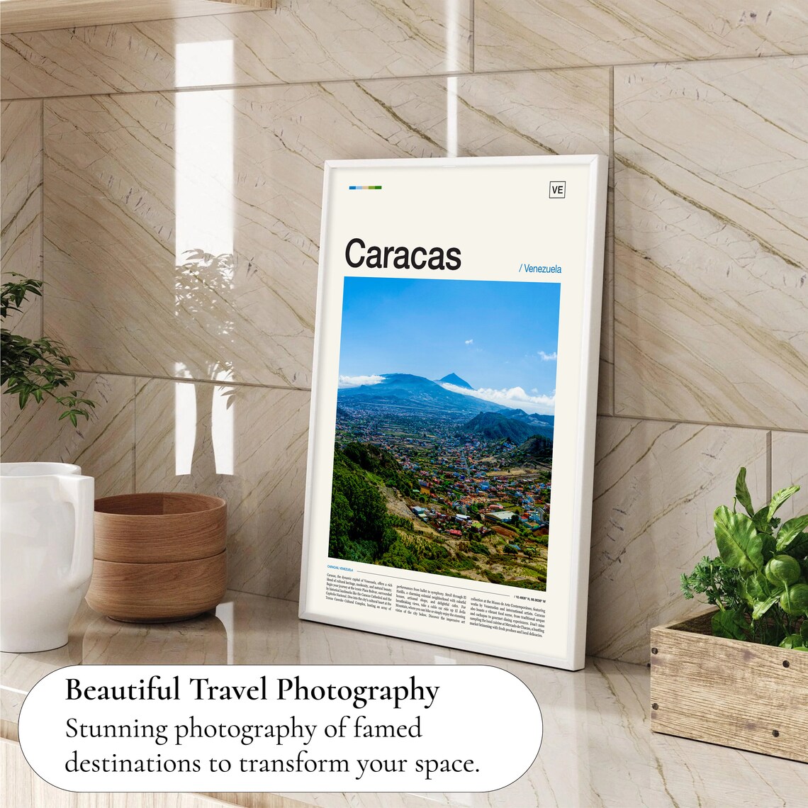 Caracas Venezuela Valley City View Mountains Photo Travel Poster - Image 4