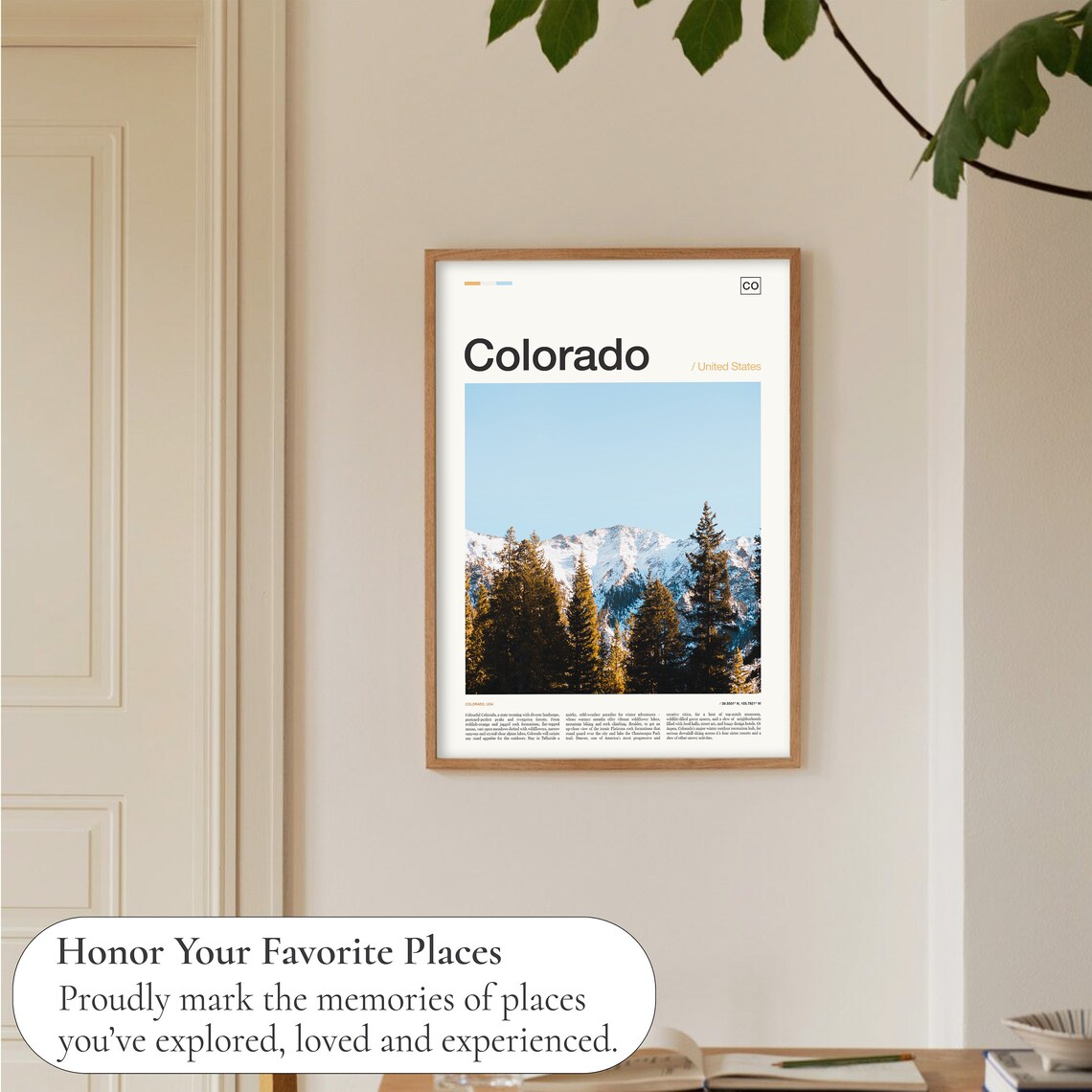 Colorado Rocky Mountains Snow Capped Peaks Pine Forest Alpine Poster - Image 5