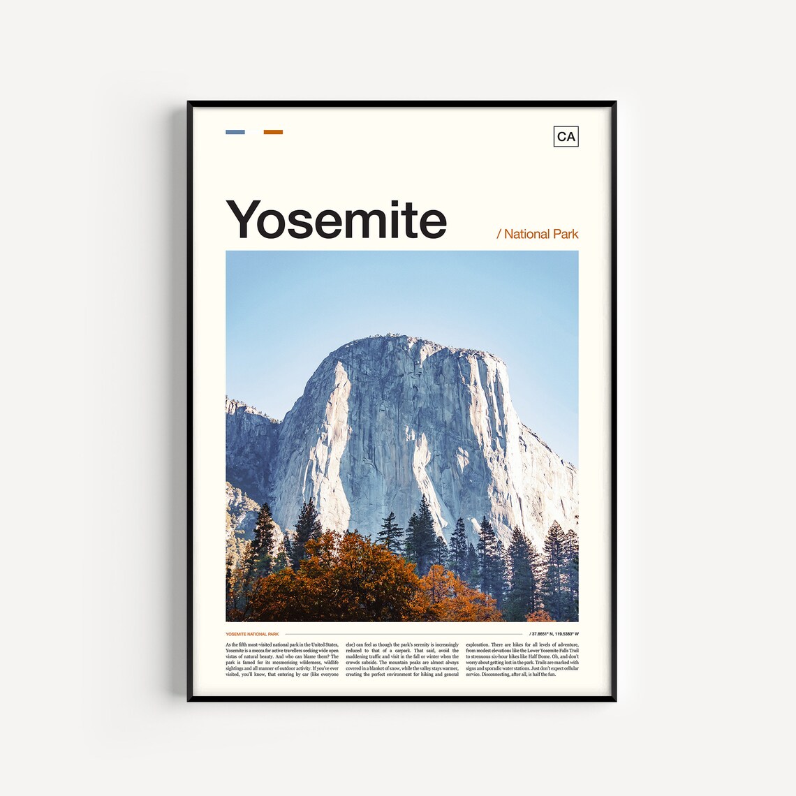 Yosemite National Park El Capitan Granite Monolith Photo Poster