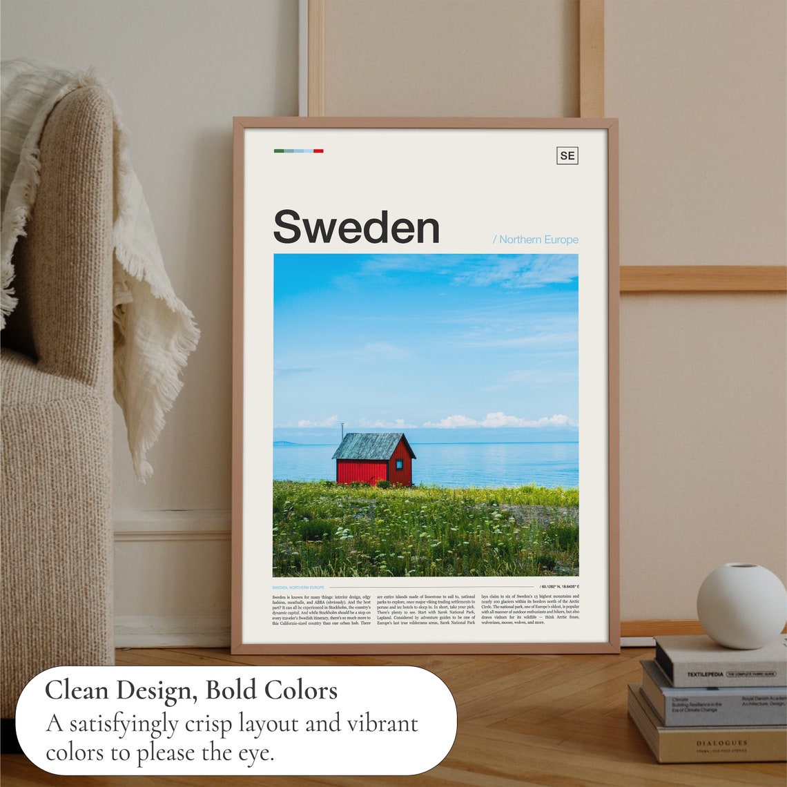 Sweden Print Sweden Poster Sweden Wall Art Sweden Art Swedish Art Swedish Dcor Swedish Poster Sweden Travel Poster - Image 3