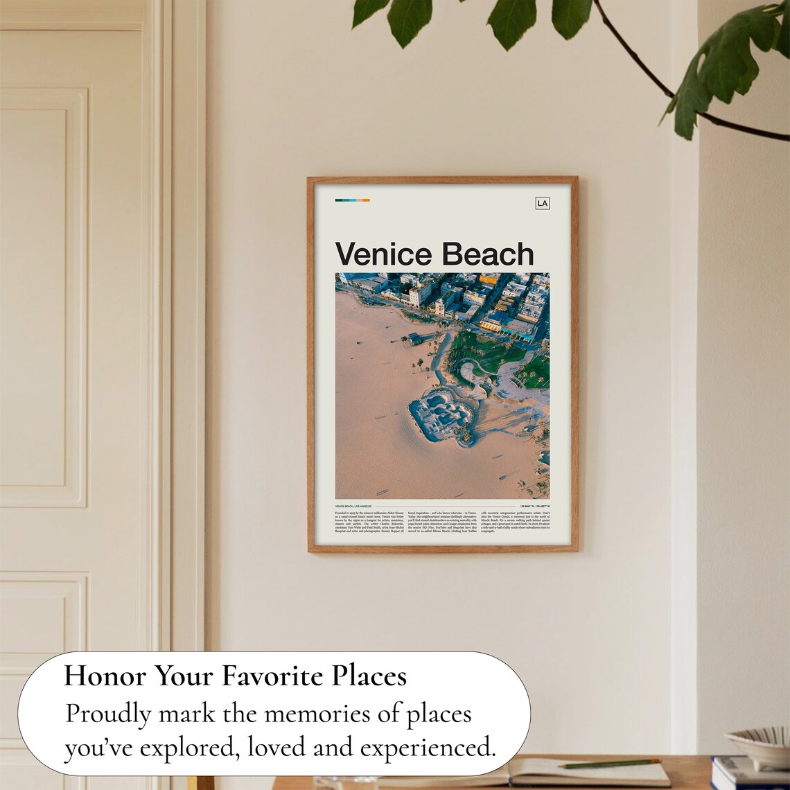 Venice Beach Los Angeles Aerial Skate Park Coast Photo Travel Poster - Image 5