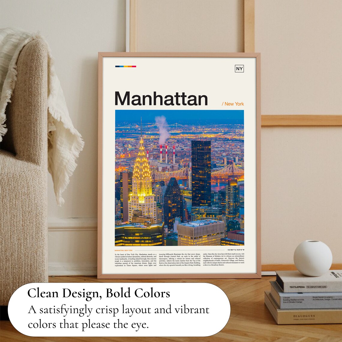 Manhattan Night Skyline Chrysler Building New York City Photo Poster - Image 3