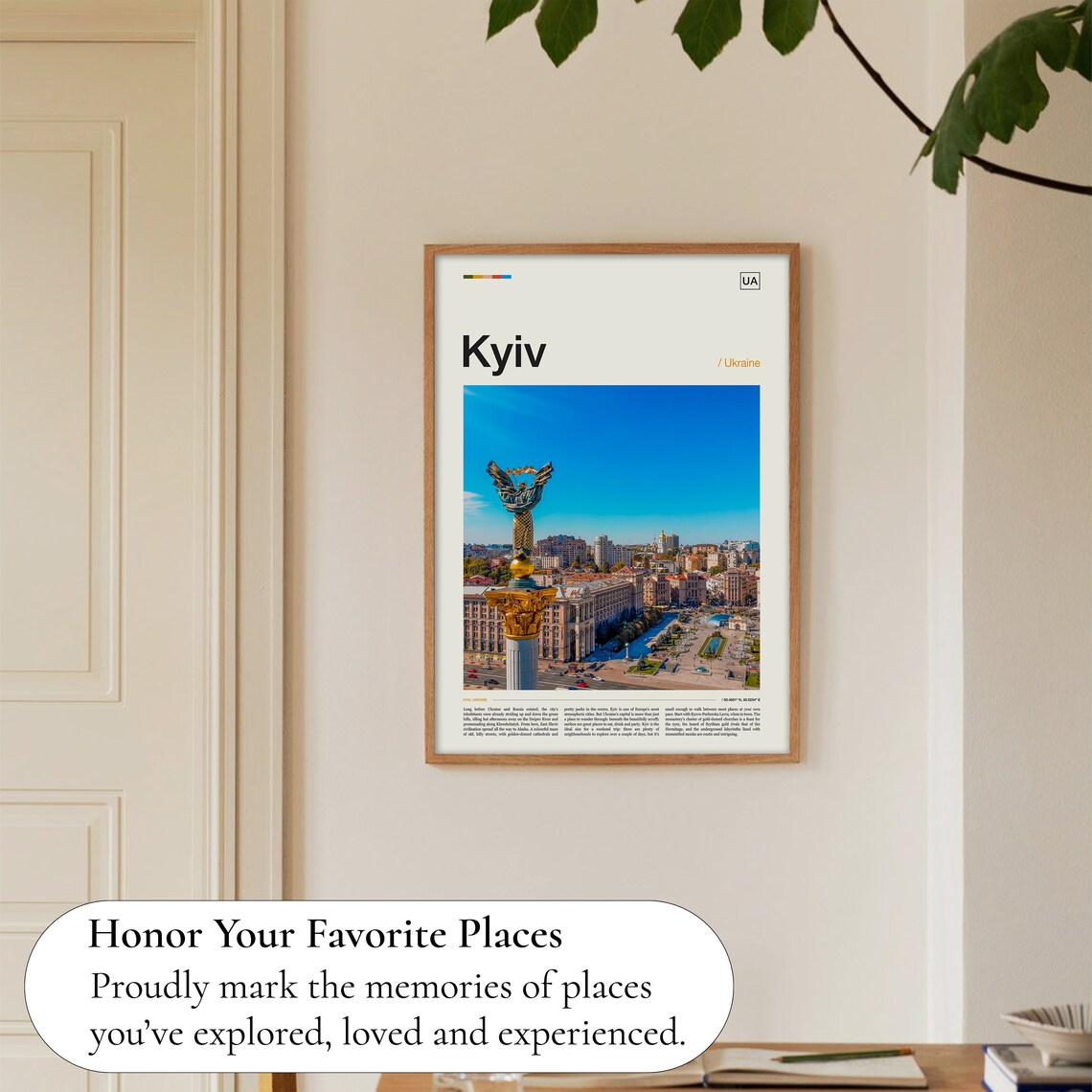 Kyiv Independence Monument Maidan Square Ukraine Travel Poster - Image 5