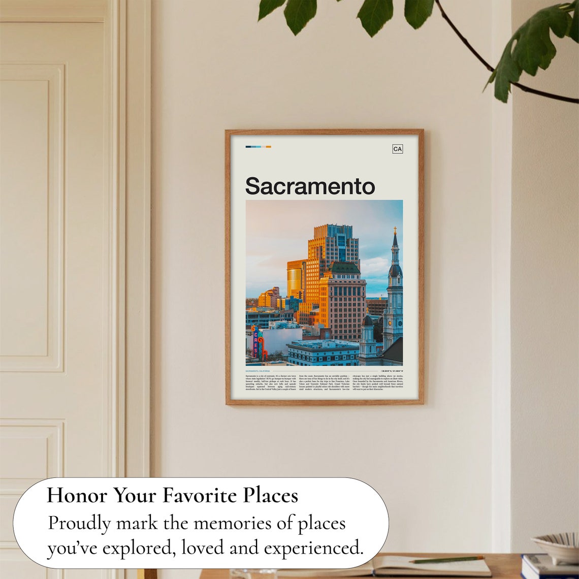 Sacramento Print Sacramento Poster Sacramento Wall Art Sacramento Art Print Sacramento Artwork Sacramento Photo California Print - Image 5