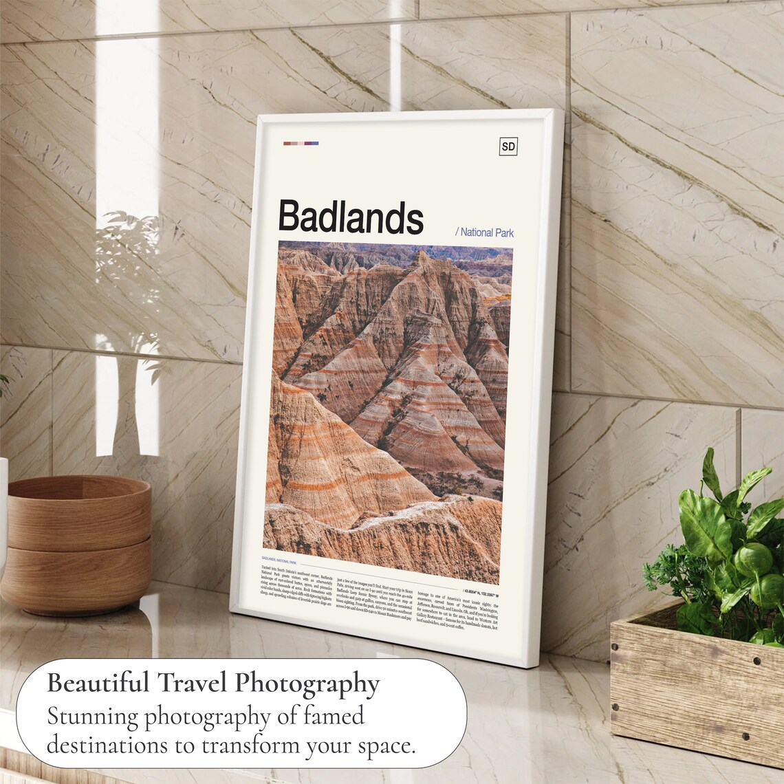 Badlands National Park South Dakota Eroded Spires Photo Travel Poster - Image 4