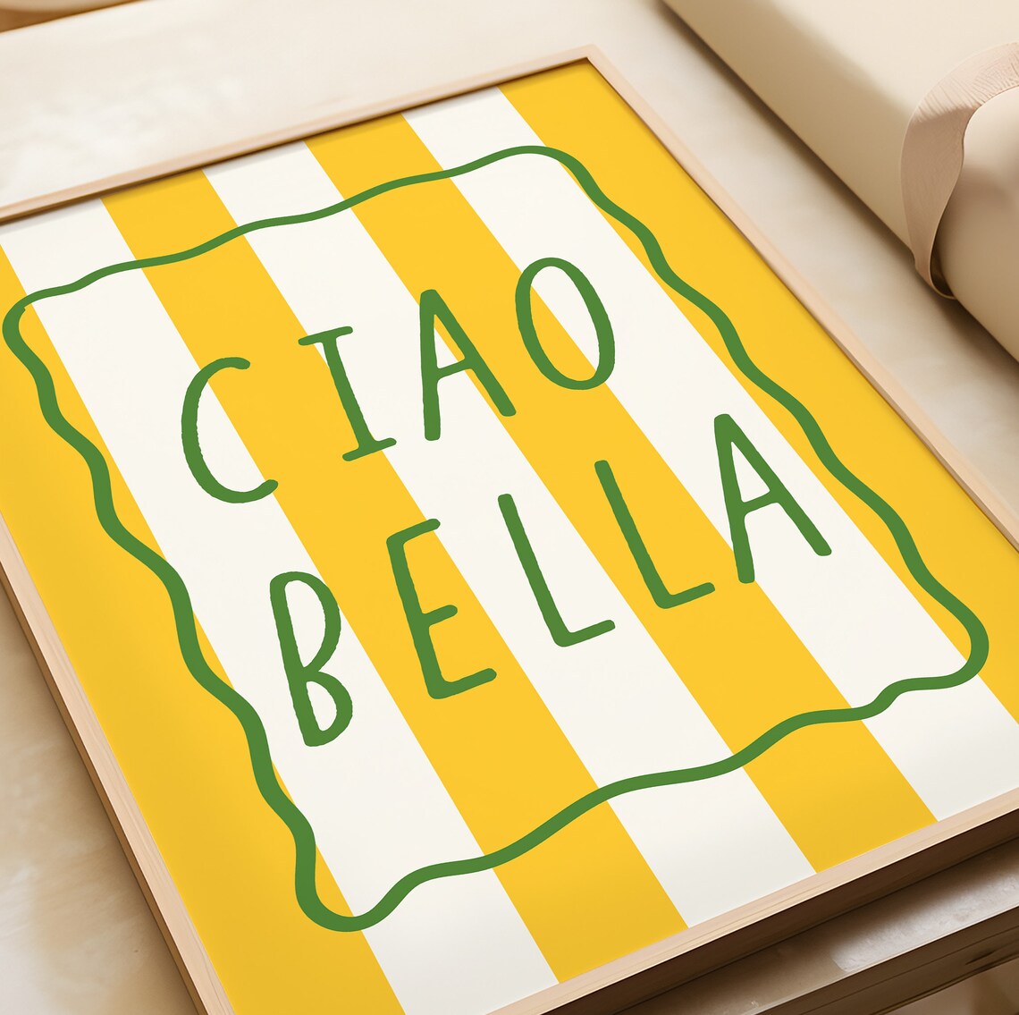 Ciao Bella Retro Italian Quote Poster, Y2K Preppy - Image 3