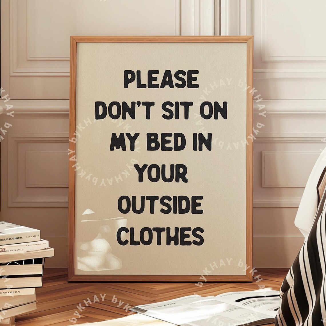 Please Don't Sit On My Bed, Funny Bedroom Typography
