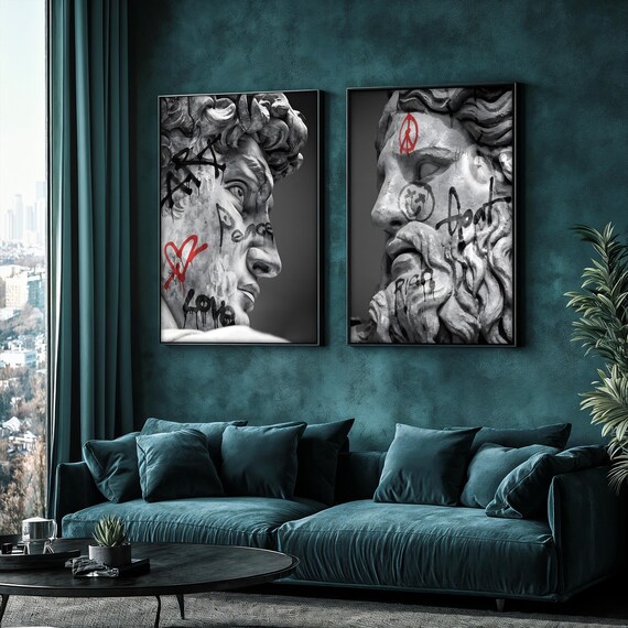 Graffiti Zeus Set, Urban Graffiti Decor