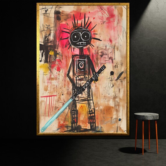 Jean Basquiat Painting Graffiti Abstract Art Modern Street Art Decor Basquiat Art Print Urban Expressionist Wall Art Art Gift